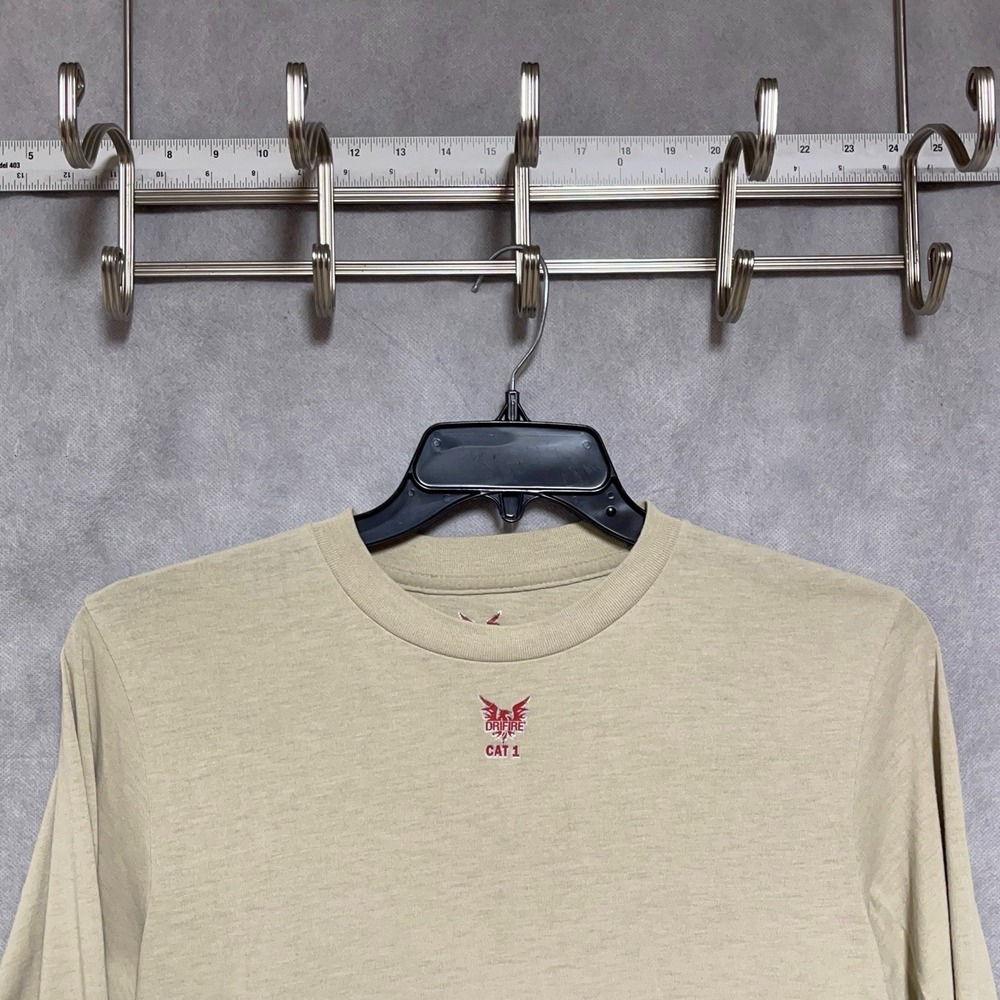 Drifire Shirt Men M Beige Flame Resistant FR Long Sleeve Workwear Cat 1 Tee Work